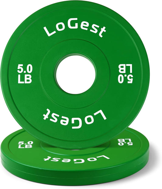Pair Olympic Plates - Barbell Weights Set of 2 Weight Plates for Olympic Bars Perfect for Strength Training Plates Exercise Balance Available in 2.5LB 5LB 10LB Weight Plate
